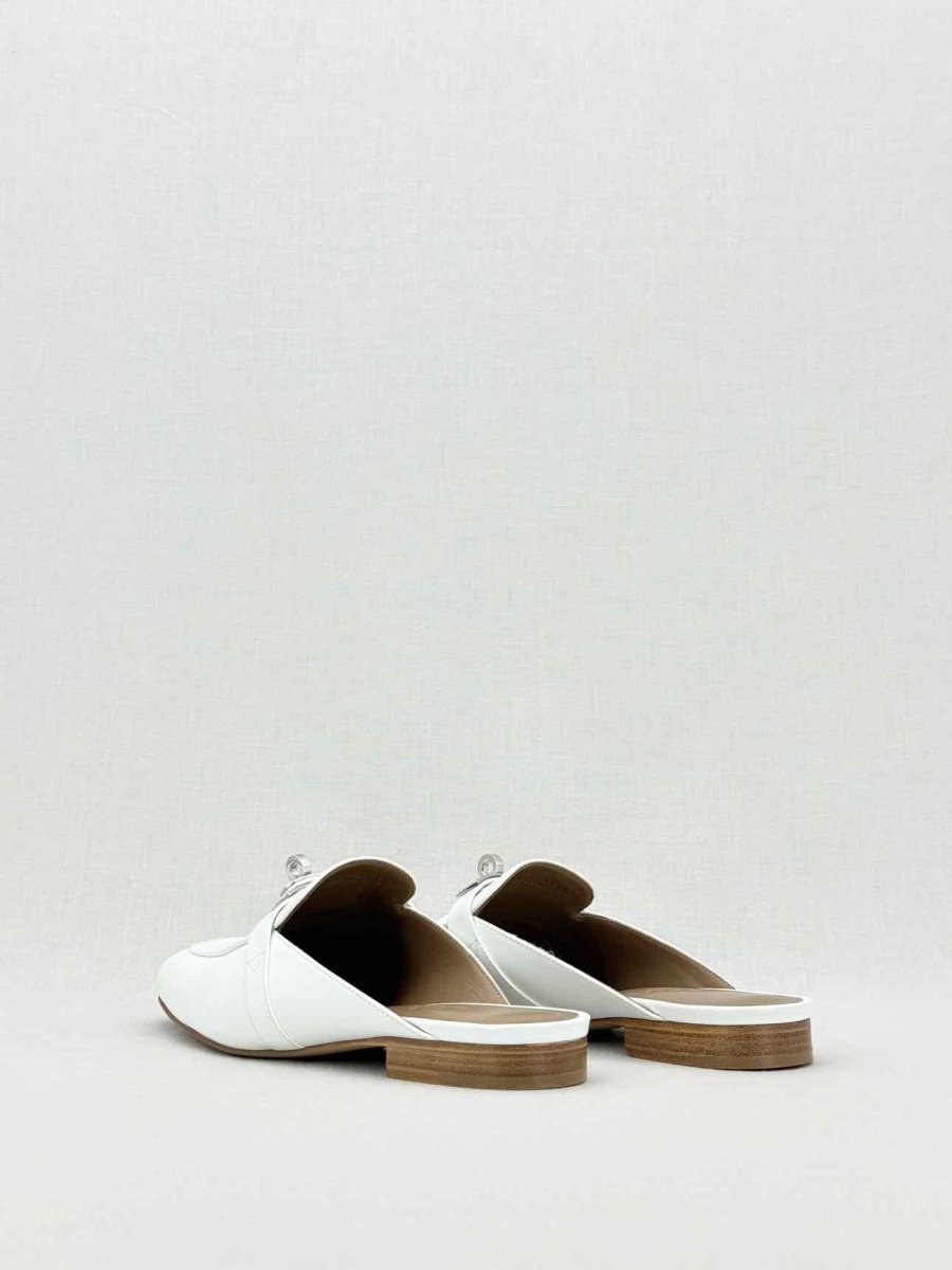 Pre - loved HERMES Oz White Size EU 36 Mules at Reems Closet