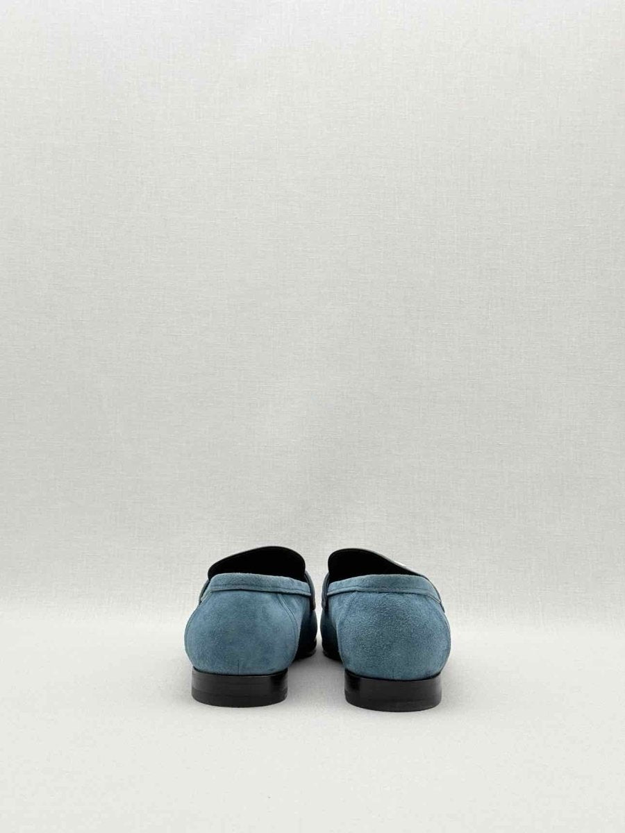 Pre-loved HERMES Paris Moccasins Blue Size EU 38 Loafers at Reems Closet