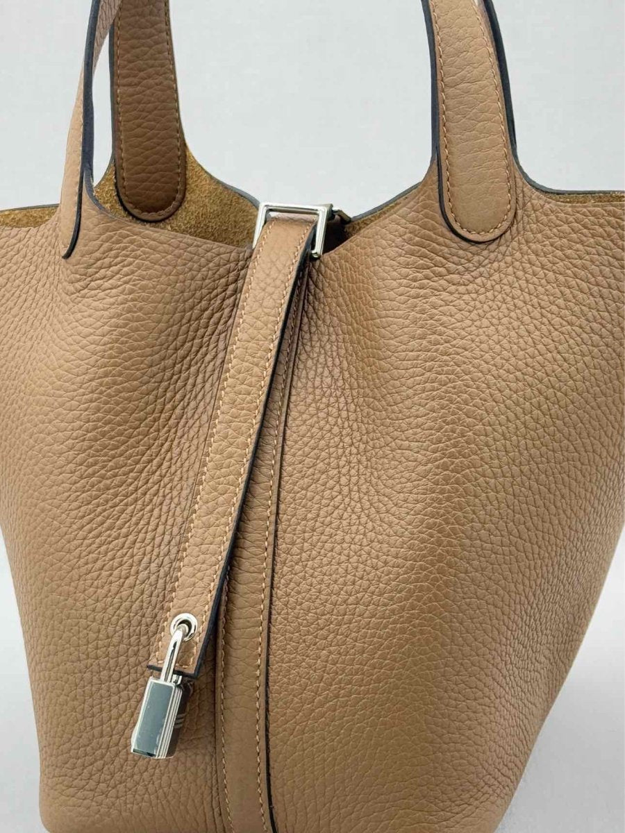 Pre - loved HERMES Picotin Brown Bucket Bag at Reems Closet