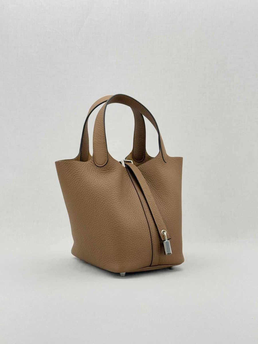 Pre - loved HERMES Picotin Brown Bucket Bag at Reems Closet