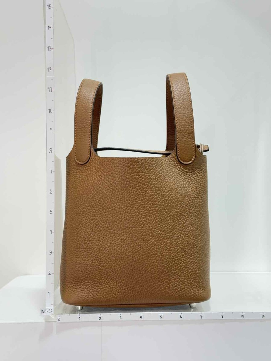 Pre - loved HERMES Picotin Brown Bucket Bag at Reems Closet