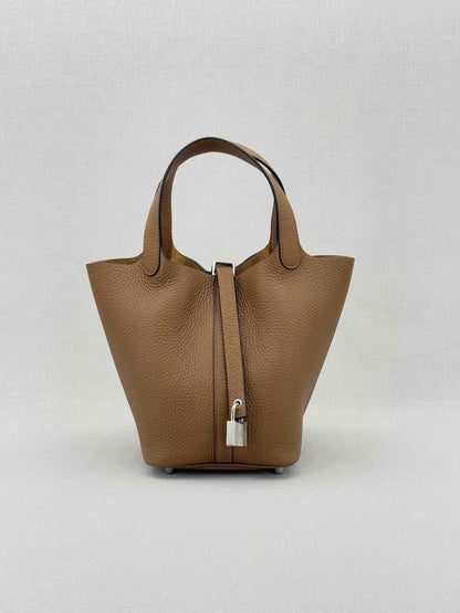 Pre - loved HERMES Picotin Brown Bucket Bag at Reems Closet