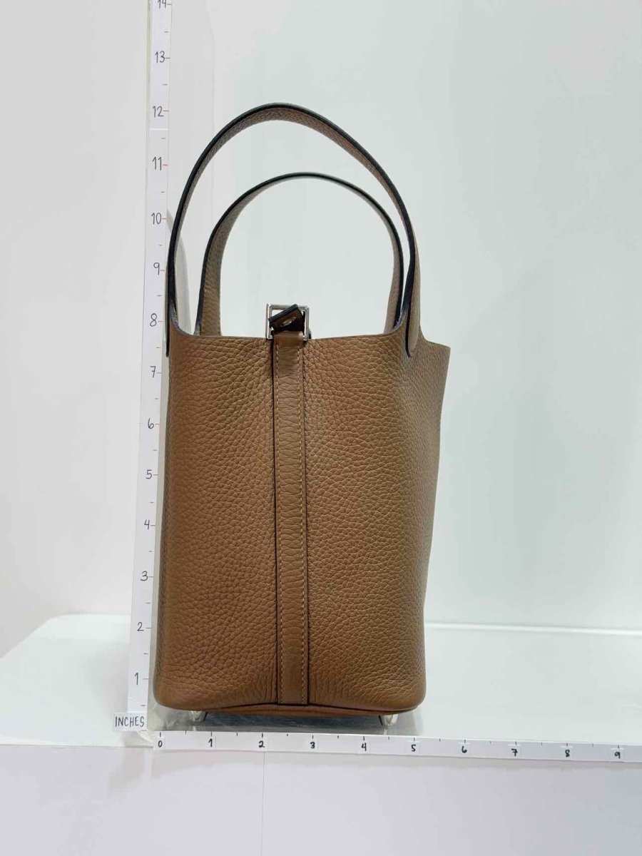 Pre - loved HERMES Picotin Brown Bucket Bag at Reems Closet