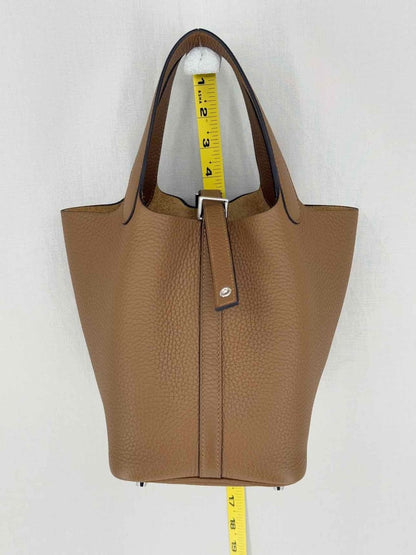 Pre - loved HERMES Picotin Brown Bucket Bag at Reems Closet