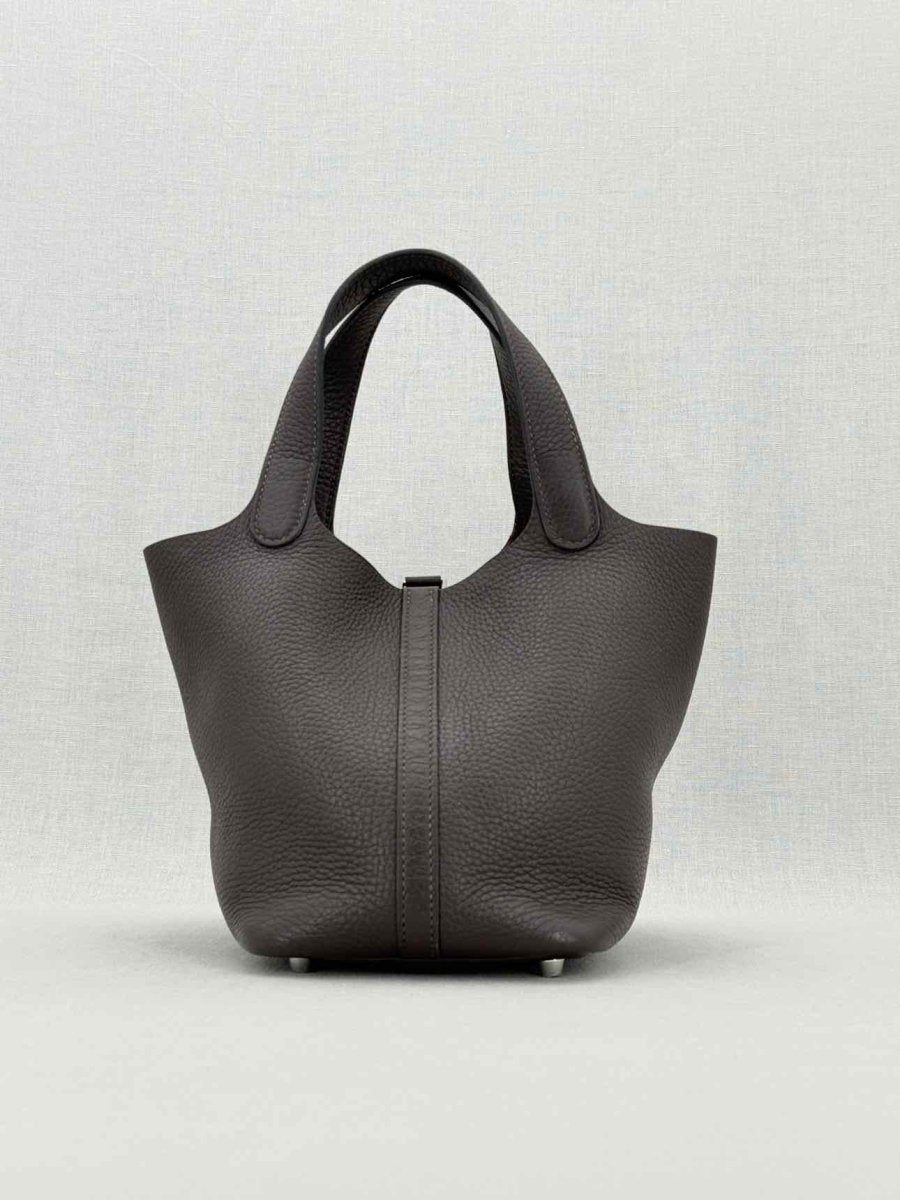 Pre - loved HERMES Picotin Brown Top Handle at Reems Closet