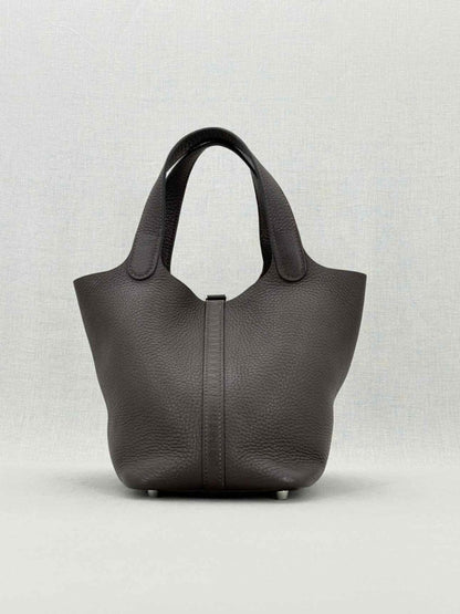 Pre - loved HERMES Picotin Brown Top Handle at Reems Closet