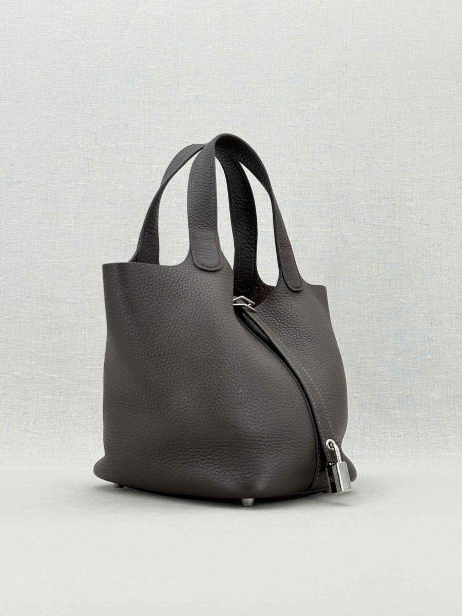 Pre - loved HERMES Picotin Brown Top Handle at Reems Closet