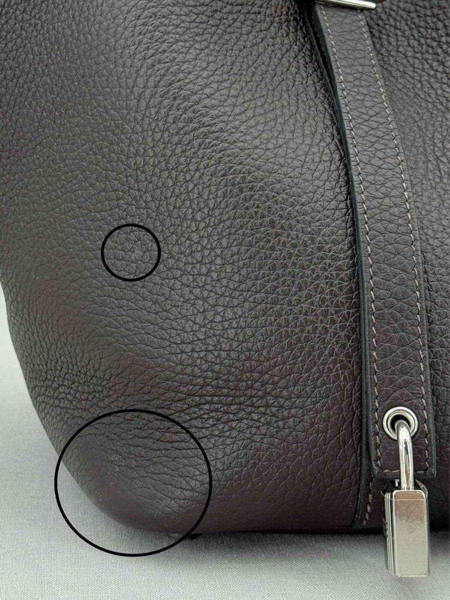 Pre - loved HERMES Picotin Brown Top Handle at Reems Closet