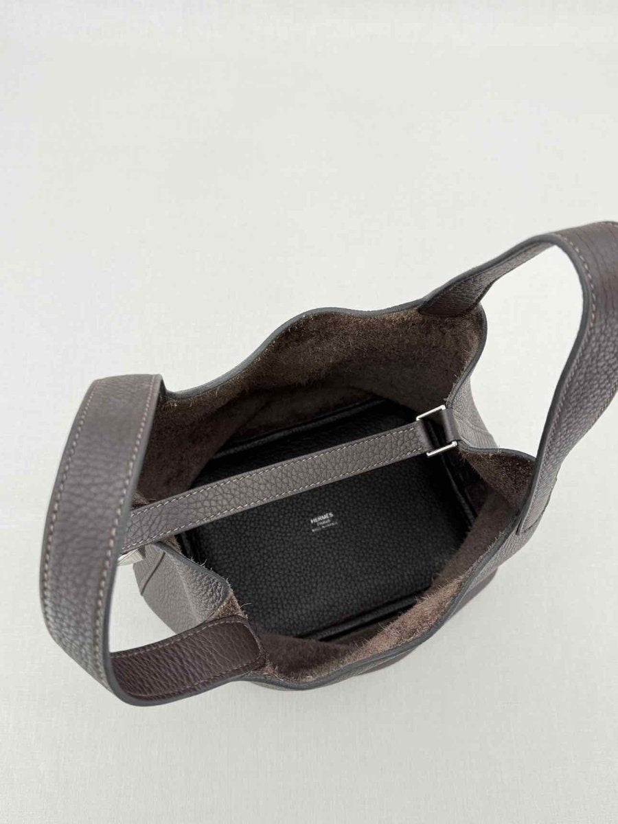 Pre - loved HERMES Picotin Brown Top Handle at Reems Closet