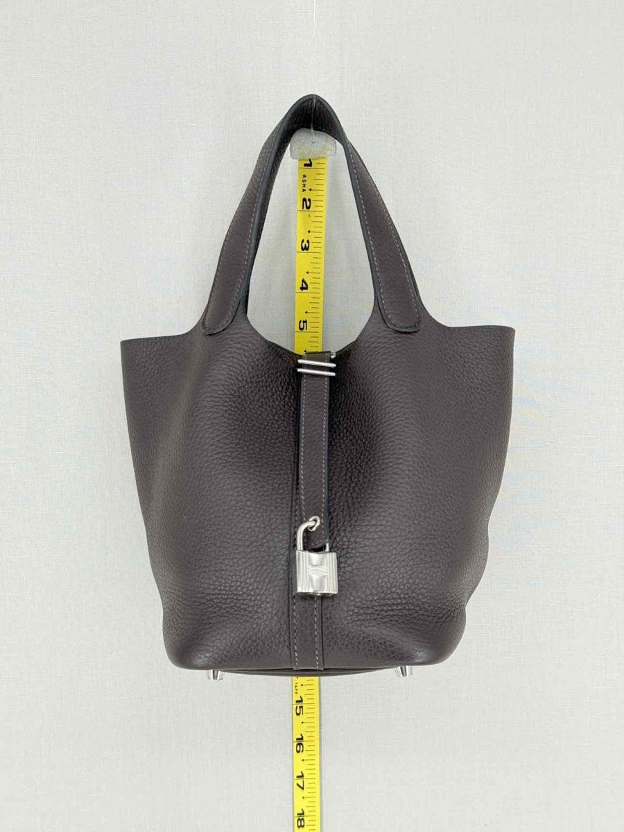 Pre - loved HERMES Picotin Brown Top Handle at Reems Closet