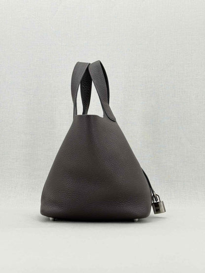 Pre - loved HERMES Picotin Brown Top Handle at Reems Closet