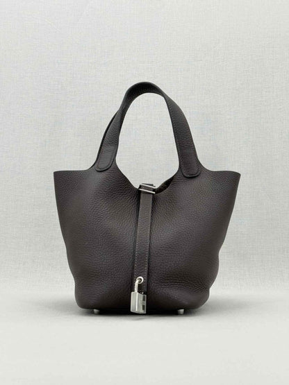 Pre - loved HERMES Picotin Brown Top Handle at Reems Closet