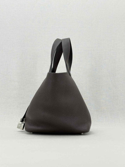 Pre - loved HERMES Picotin Brown Top Handle at Reems Closet