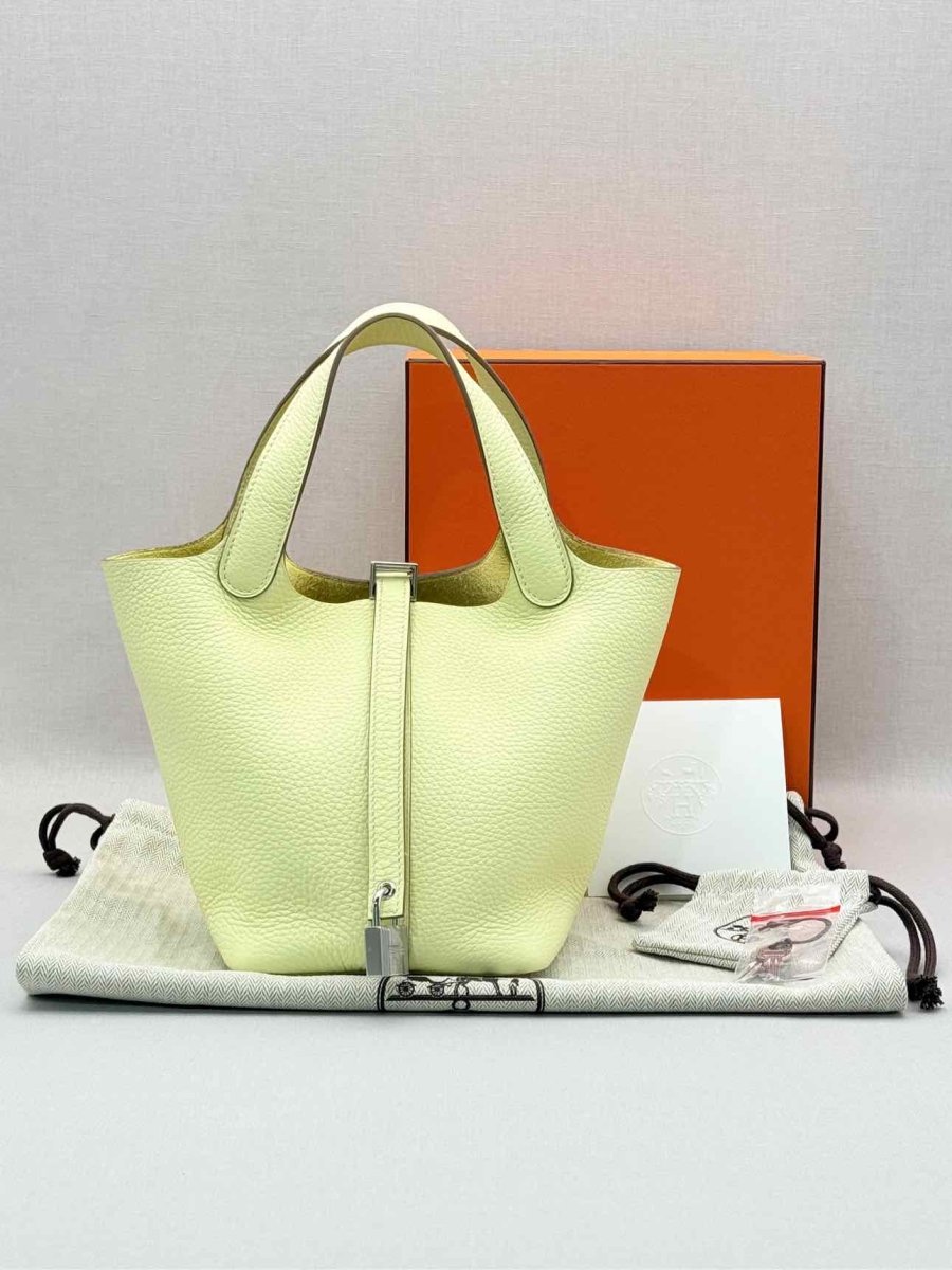 Pre-loved HERMES Picotin Lock Jaune Milton Top Handle at Reems Closet