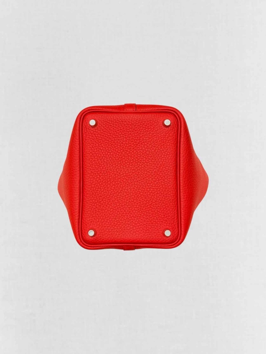 Pre - loved HERMES Picotin Lock Red Bucket Bag at Reems Closet