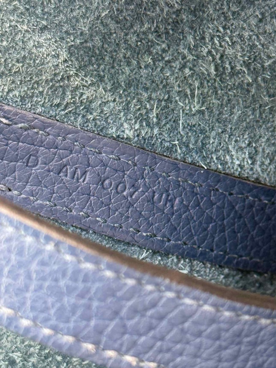 Pre - loved HERMES Picotin Navy Blue Top Handle at Reems Closet