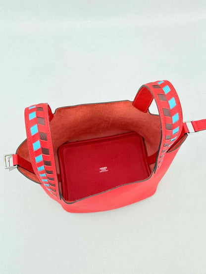 Pre - loved HERMES Picotin Red Top Handle at Reems Closet