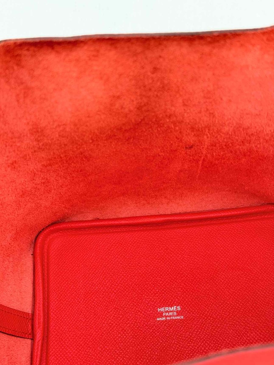 Pre - loved HERMES Picotin Red Top Handle at Reems Closet