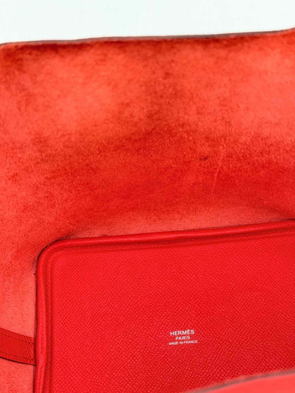 Pre - loved HERMES Picotin Red Top Handle at Reems Closet