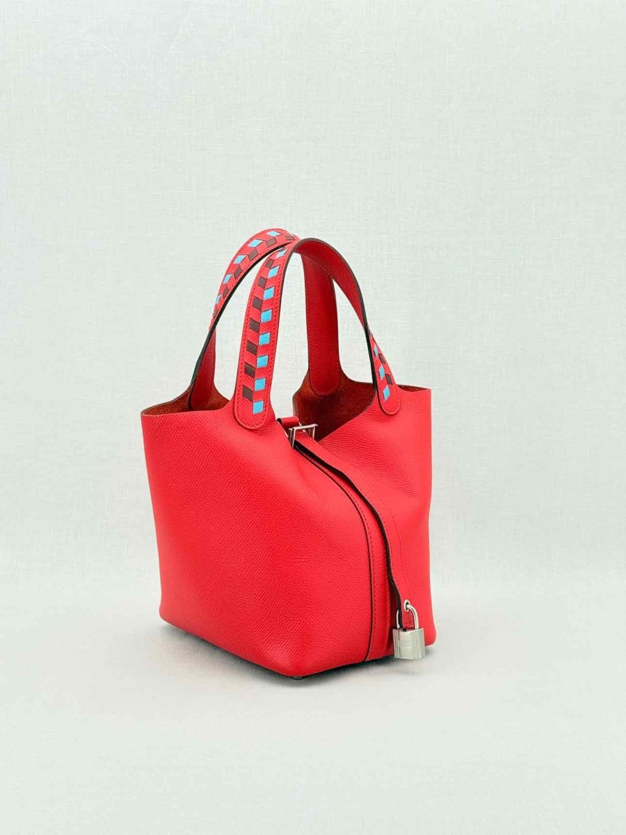 Pre - loved HERMES Picotin Red Top Handle at Reems Closet