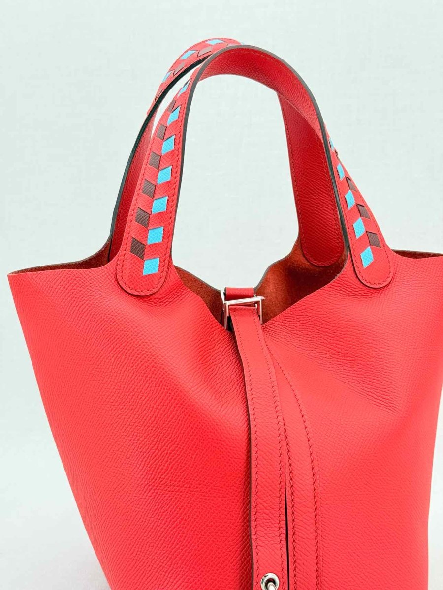Pre - loved HERMES Picotin Red Top Handle at Reems Closet