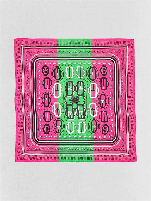 Pre-loved HERMES Pink Multicolor Scarf at Reems Closet