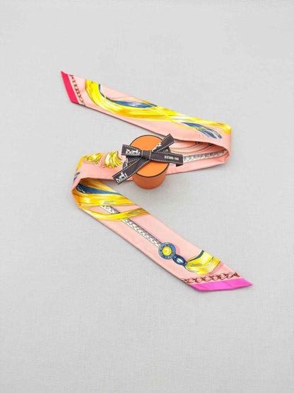 Pre-loved HERMES Pink Multicolor Twill at Reems Closet