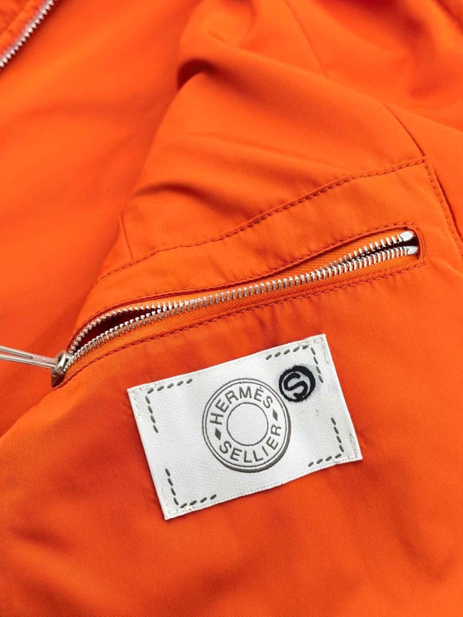 Pre - loved HERMES Puffer Orange Size Small Gilet at Reems Closet