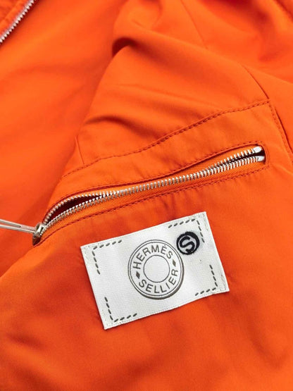 Pre - loved HERMES Puffer Orange Size Small Gilet at Reems Closet