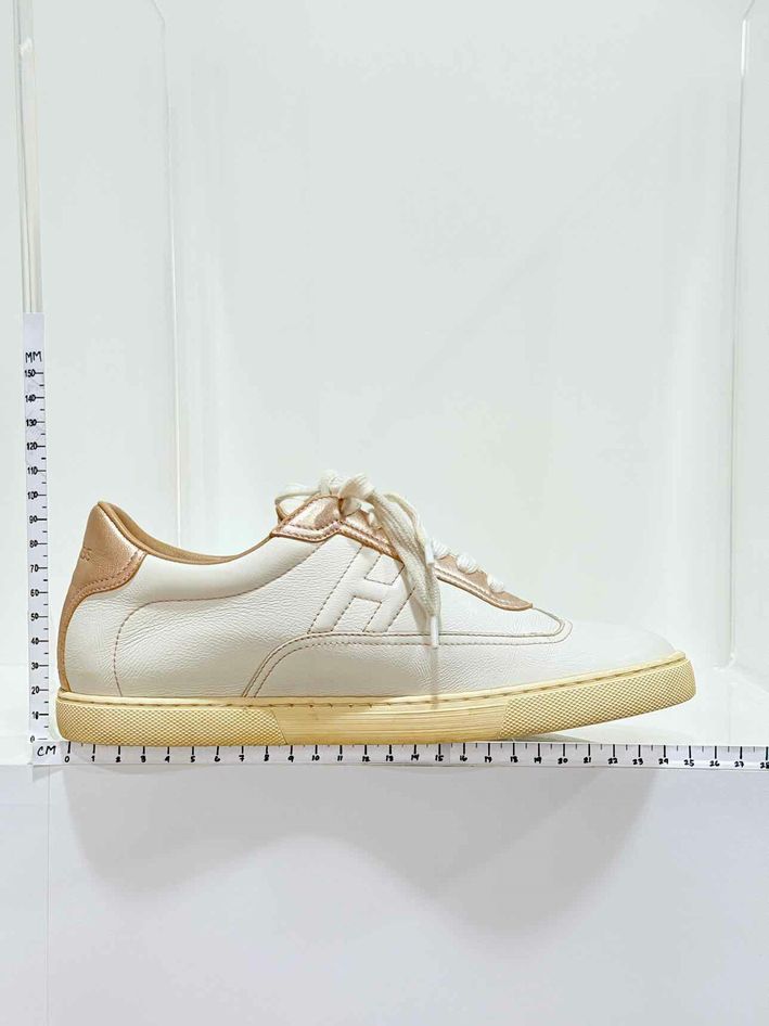 Pre - loved HERMES Quicker White Size EU 38 Sneakers at Reems Closet