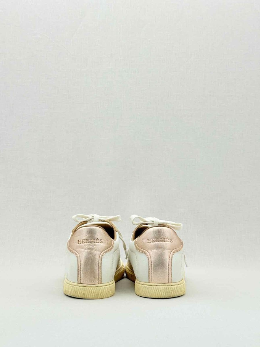 Pre - loved HERMES Quicker White Size EU 38 Sneakers at Reems Closet