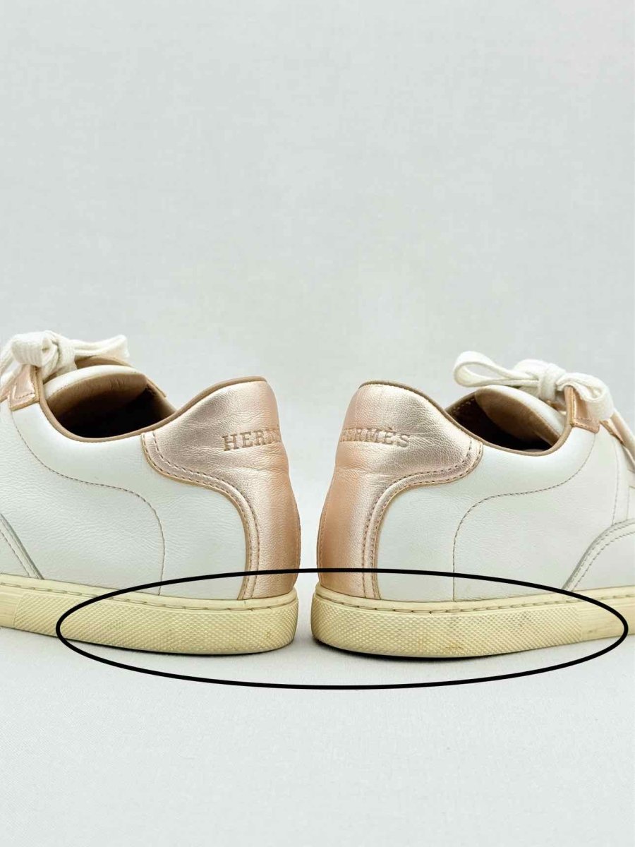 Pre - loved HERMES Quicker White Size EU 38 Sneakers at Reems Closet