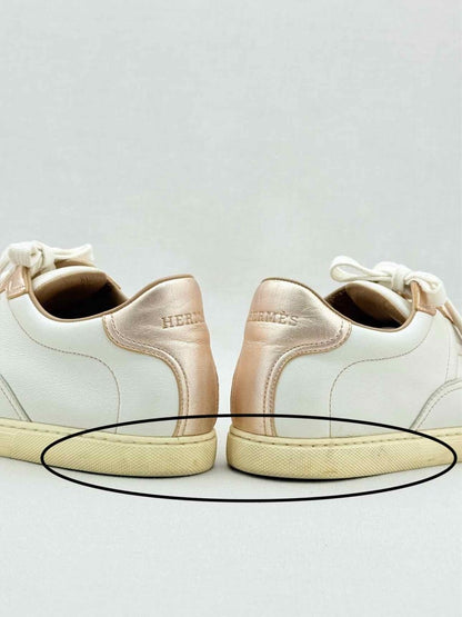 Pre - loved HERMES Quicker White Size EU 38 Sneakers at Reems Closet