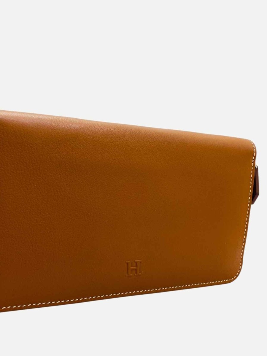 Pre - loved HERMES Silk'In Gold Continental Wallet at Reems Closet