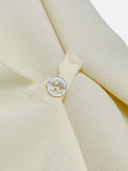 Pre - loved HERMES Sleeveless Cream Size US 8 Top at Reems Closet