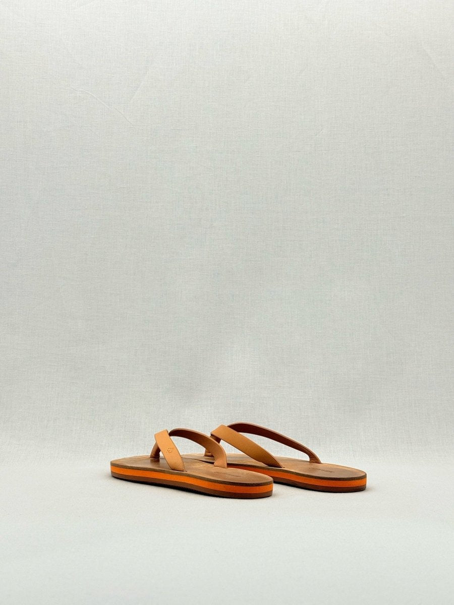 Pre - loved HERMES Summer Thong Tan Size EU 37.5 Flats at Reems Closet