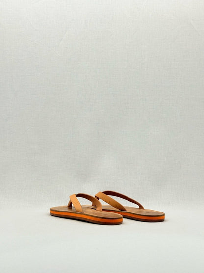 Pre - loved HERMES Summer Thong Tan Size EU 37.5 Flats at Reems Closet