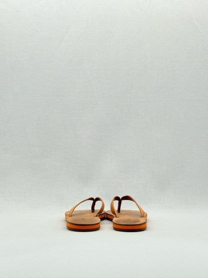 Pre - loved HERMES Summer Thong Tan Size EU 37.5 Flats at Reems Closet