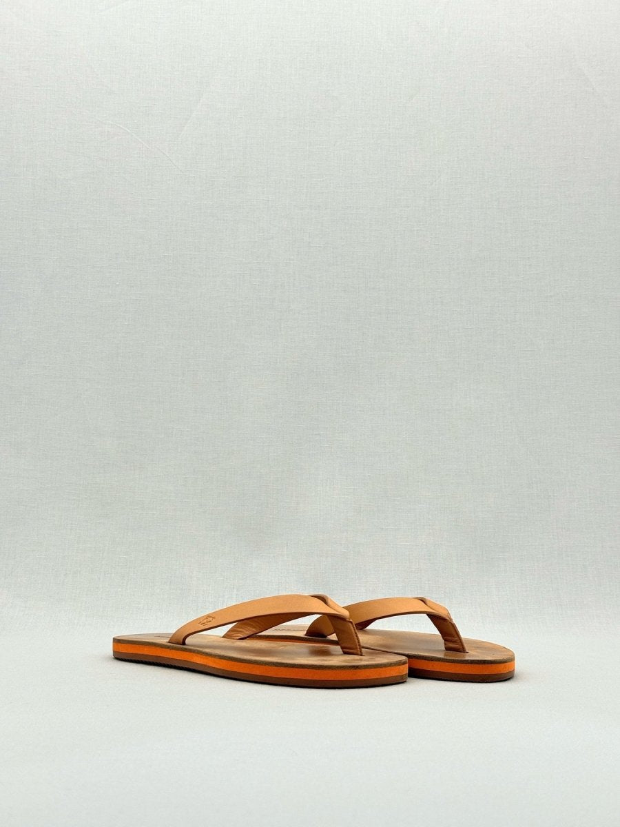 Pre - loved HERMES Summer Thong Tan Size EU 37.5 Flats at Reems Closet
