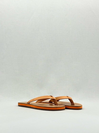 Pre - loved HERMES Summer Thong Tan Size EU 37.5 Flats at Reems Closet