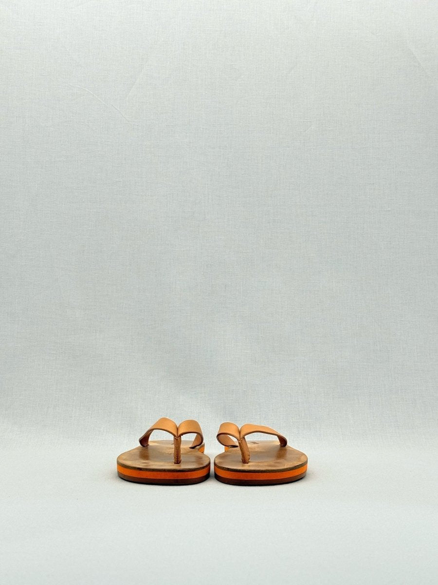 Pre - loved HERMES Summer Thong Tan Size EU 37.5 Flats at Reems Closet