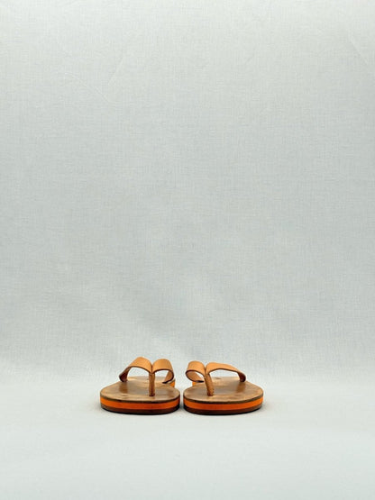 Pre - loved HERMES Summer Thong Tan Size EU 37.5 Flats at Reems Closet