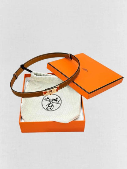 Pre - loved HERMES Tan Belt at Reems Closet