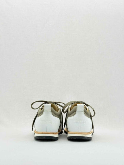 Pre - loved HERMES Tie Break White & Khaki Size EU 44 Sneakers at Reems Closet
