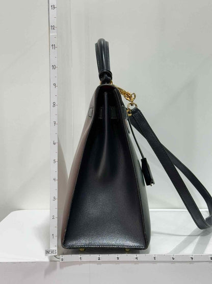 Pre-loved HERMES Vert Fonce, Rouge H, Blue Marine Top Handle at Reems Closet