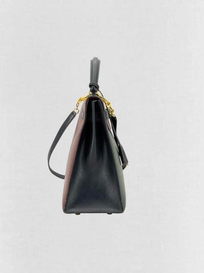 Pre-loved HERMES Vert Fonce, Rouge H, Blue Marine Top Handle at Reems Closet