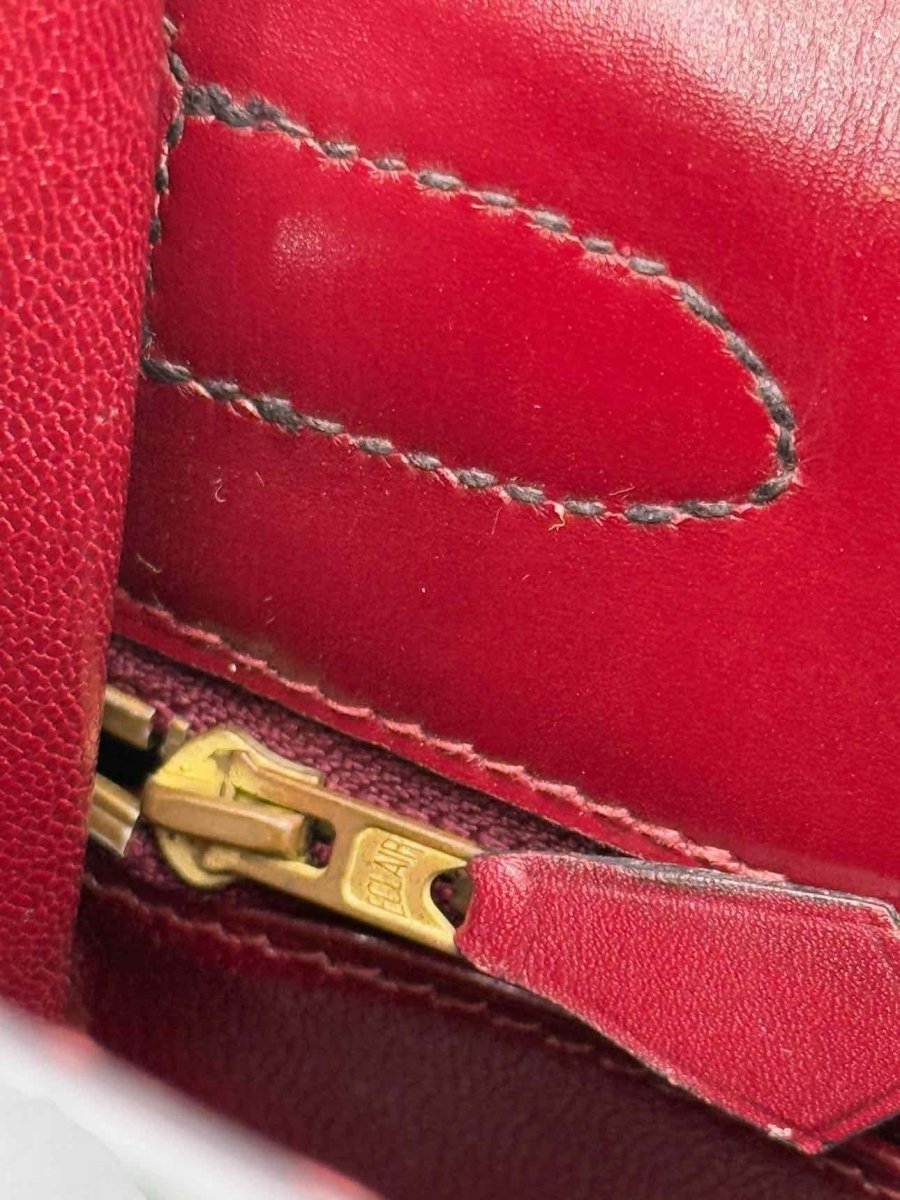 Pre-loved HERMES Vert Fonce, Rouge H, Blue Marine Top Handle at Reems Closet