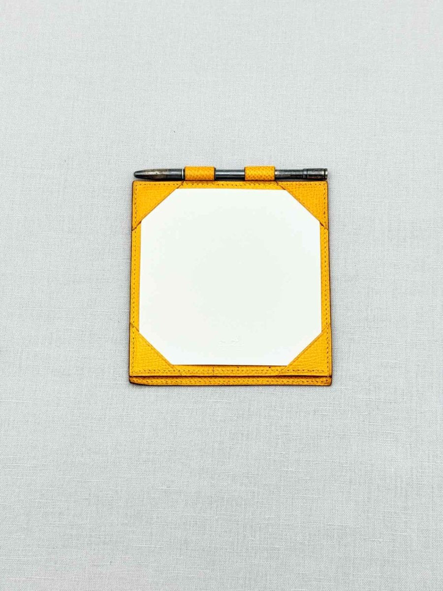 Pre - loved HERMES Vintage Yellow Writing Pad at Reems Closet
