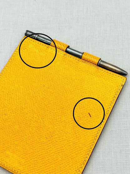 Pre - loved HERMES Vintage Yellow Writing Pad at Reems Closet