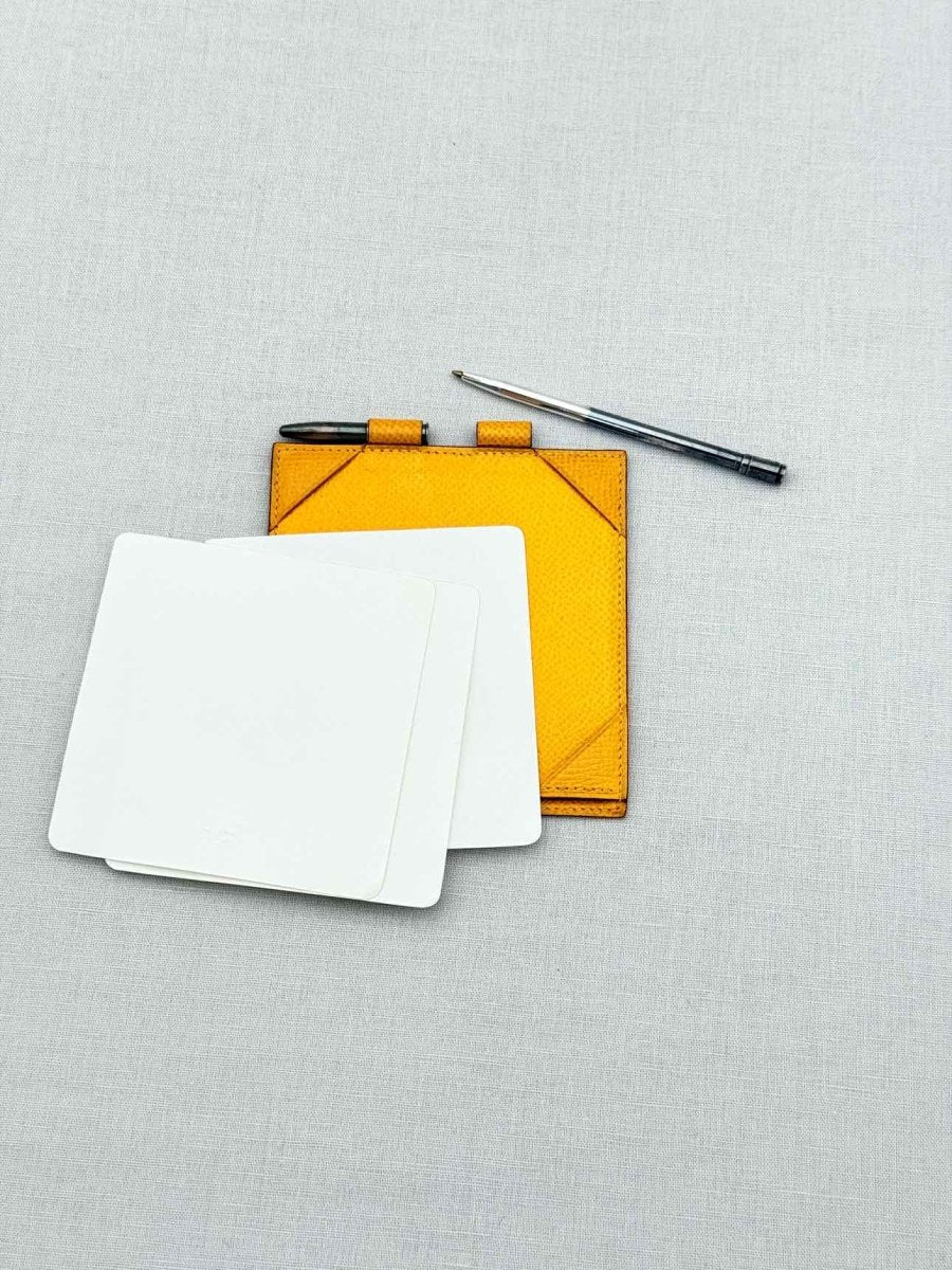 Pre - loved HERMES Vintage Yellow Writing Pad at Reems Closet